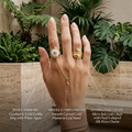 Botanical Link #03 [11101] Ordered Blossom | White Agate & Rose Quartz Ring