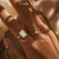 Meridian Axis #03 [11101] Structured Pulsar | White Agate & Rose Quartz Stacking Ring