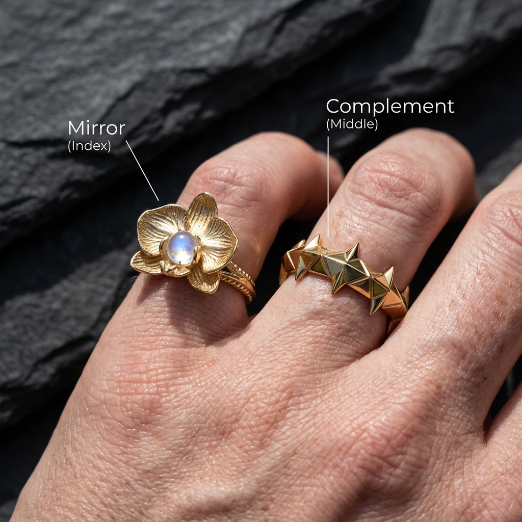 Botanical Axis #04 [11100] Strategic Thorn | Moonstone Ring