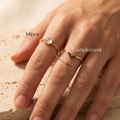 Meridian Axis Link #09 [10111] Empathic Radiance | Rose Quartz & Black Spinel Stacking Ring Set