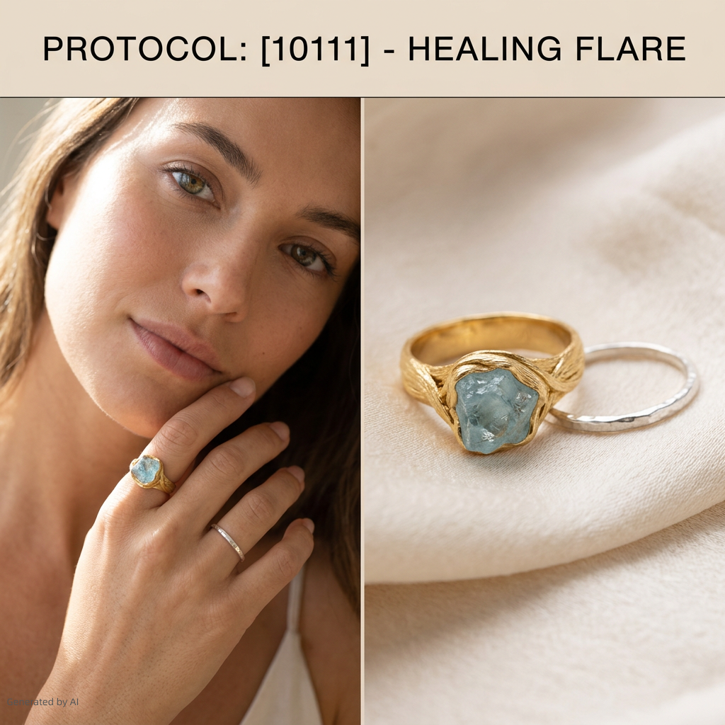 Western Origin R1 #09 [10111] Healing Flare | Dual-Metal Ring Set