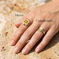 Botanical Axis #10 [10110] Golden Plumeria | Citrine Ring