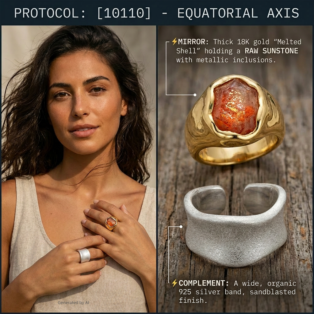 Western Origin R1 #10 [10110] Equatorial Axis | Dual-Metal Ring Set