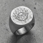 THE STRATEGY ARCHITECT | "OCean" Blueprint Bloom Protea Ring