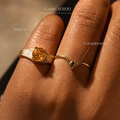 Meridian Axis #12 [10100] Fluid Horizon | Citrine & Black Spinel Stacking Ring