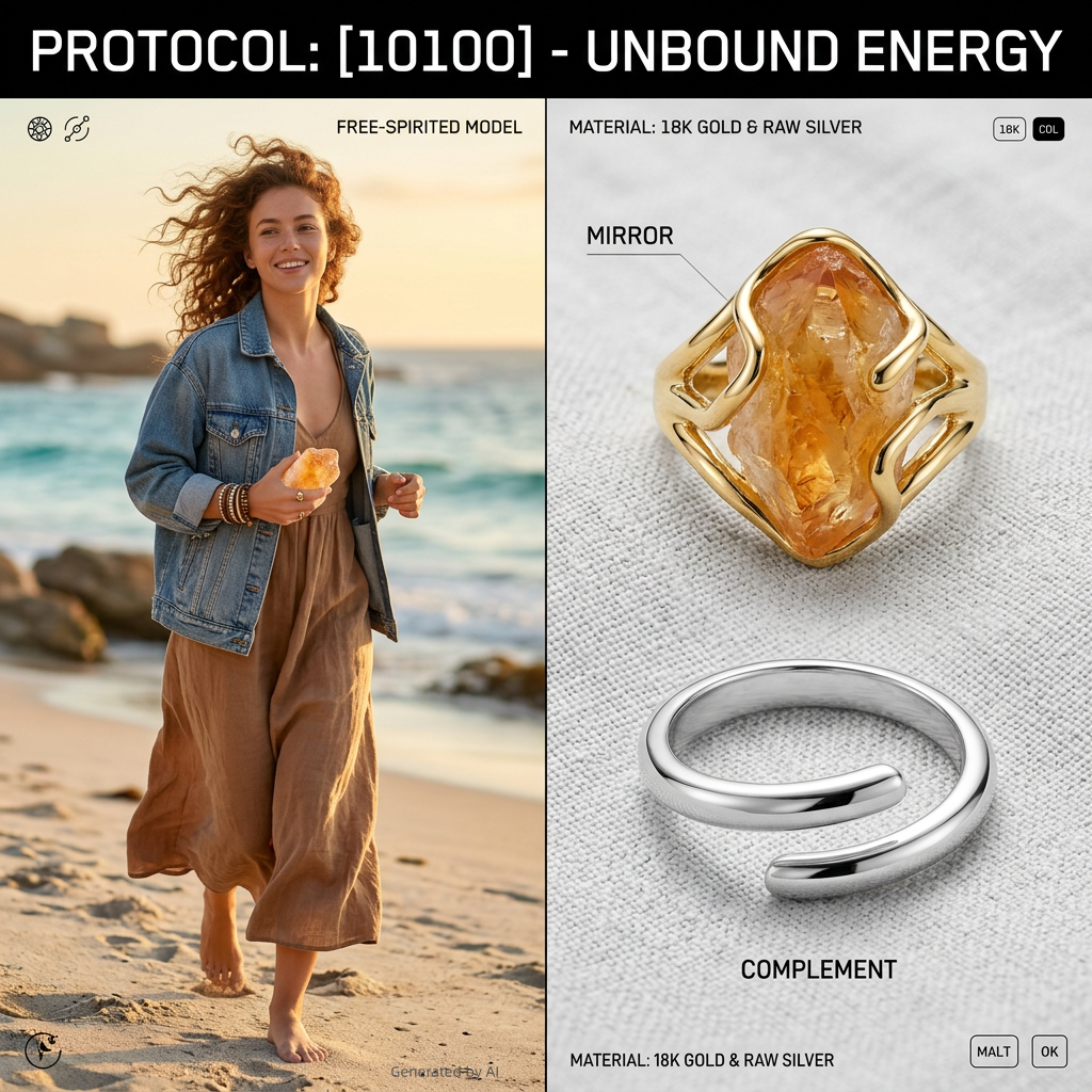 Western Origin R1 #12 [10100] Unbound Energy | Dual-Metal Ring Set