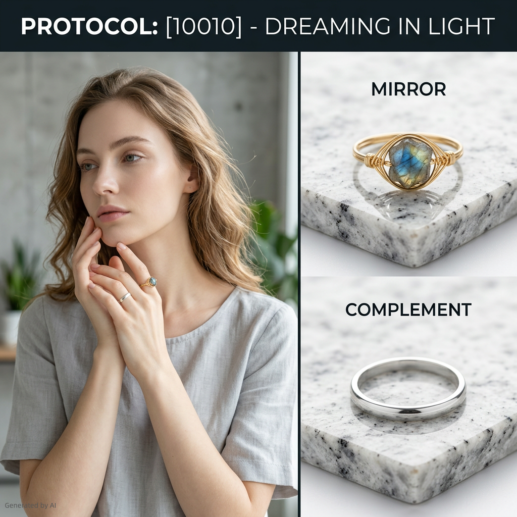 Western Origin R1 #14 [10010] Dreaming in Light | Dual-Metal Ring Set