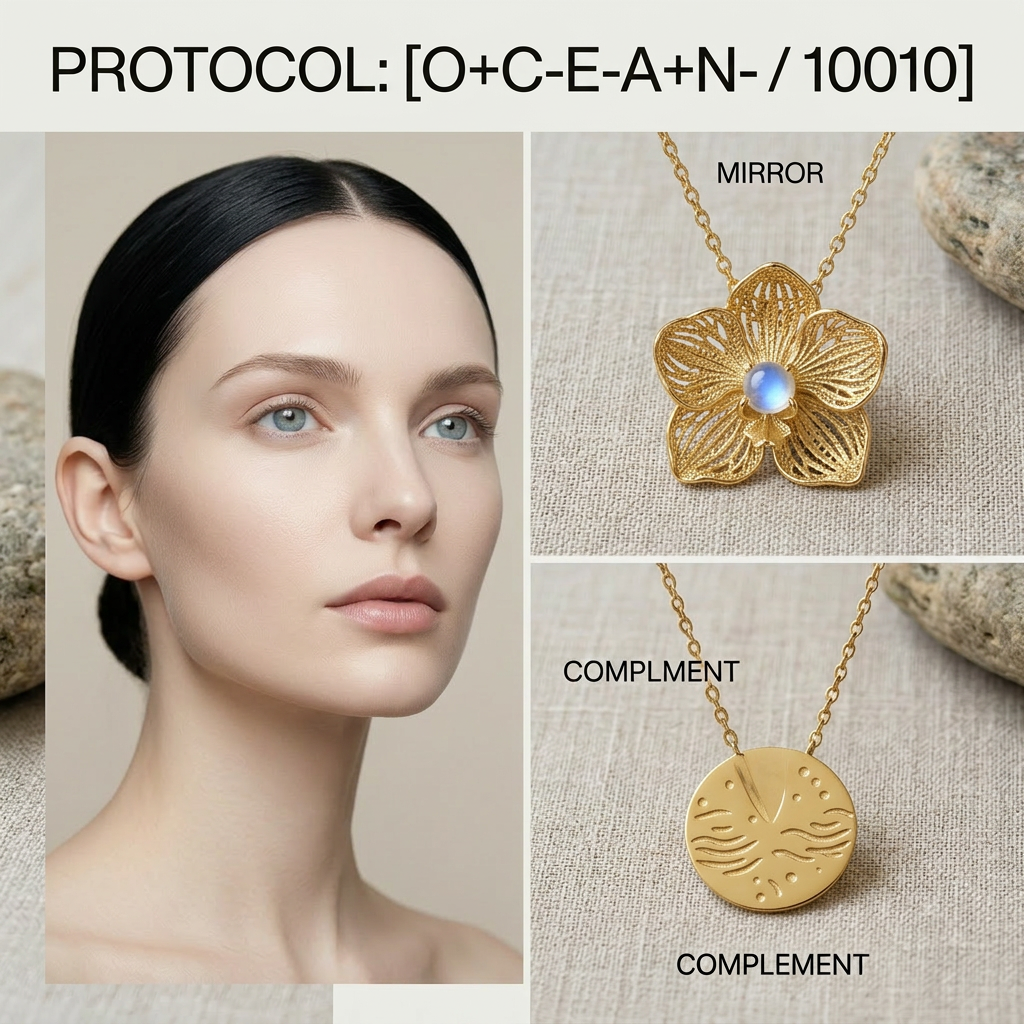 Botanical Axis #14 [10010] Dreaming in Light | Dual Necklace Set