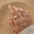 Botanical Axis #16 [10000] Rational Bud | Matte Gold Ring