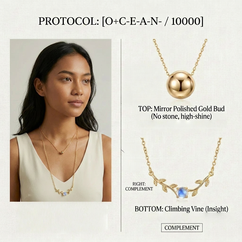 Botanical Axis #16 [10000] Ethereal Visionary | Dual Necklace Set