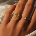 Meridian Axis #17 [01111] Action Symbiosis | Citrine & Rose Quartz Stacking Ring