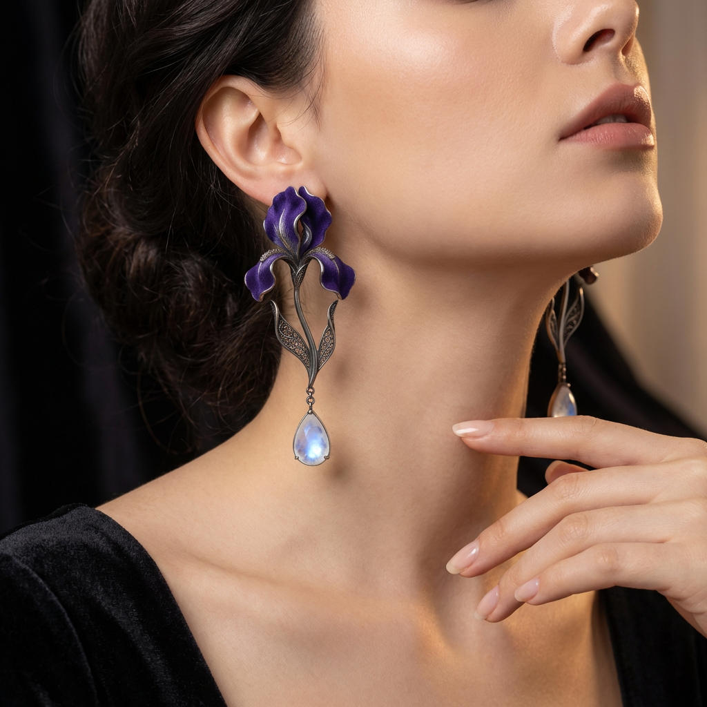 THE INTROSPECTIVE MUSE | "OCeAN" Deep Resonance Iris Drop Earrings