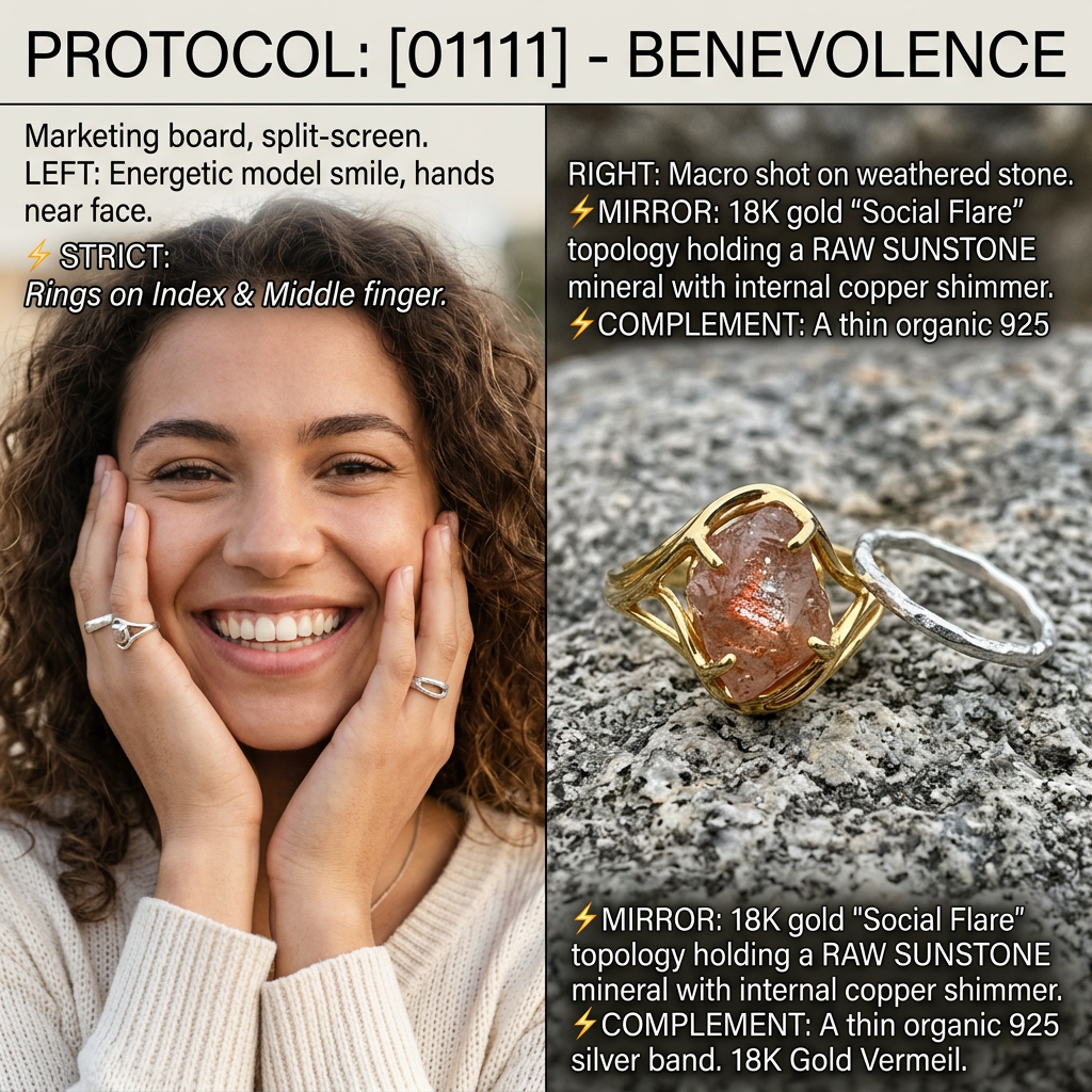 Western Origin R1 #17 [01111] Pragmatic Guardian | Dual-Metal Ring Set