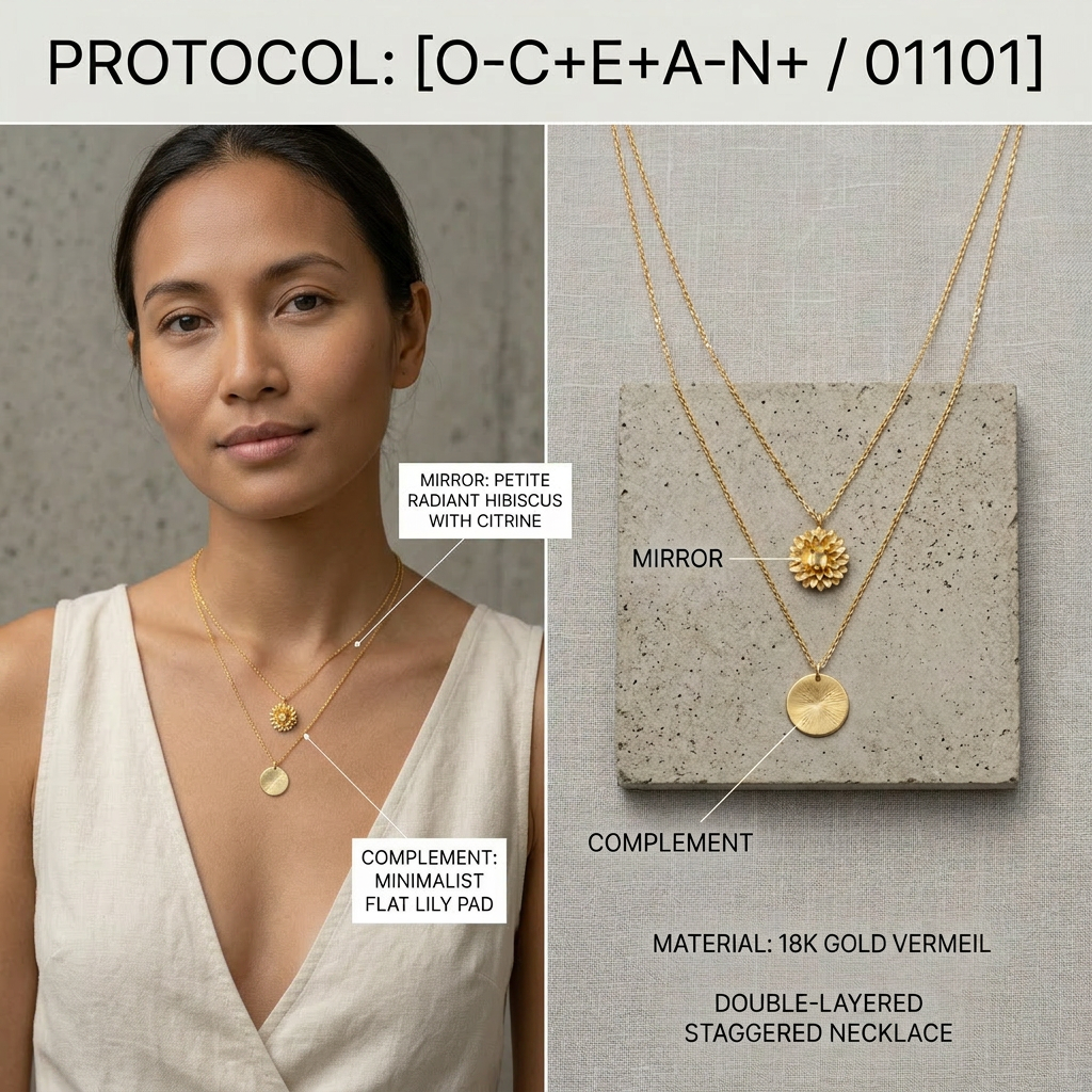 Botanical Axis #19 [01101] Steadfast Aura | Dual Necklace Set