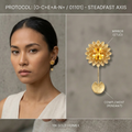 Botanical Axis #19 [01101] Steadfast Aura | Dual-Dangle Earrings
