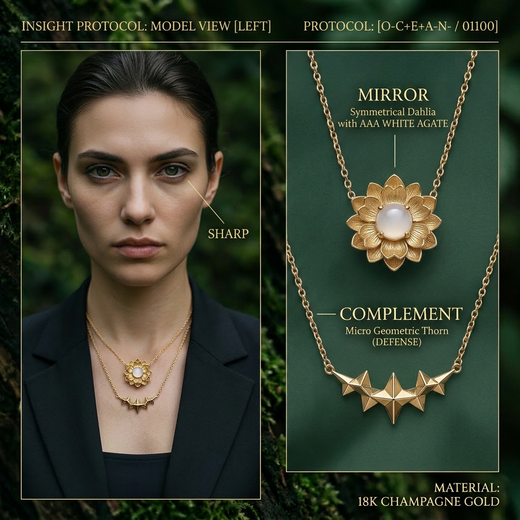 Botanical Axis #20 [01100] The Guarded Gate | Dual Necklace Set