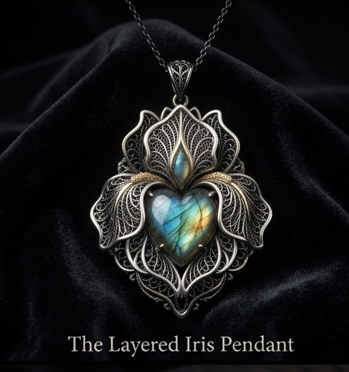 THE INTROSPECTIVE MUSE | "OCeAN" Introspective Veil Iris Necklace