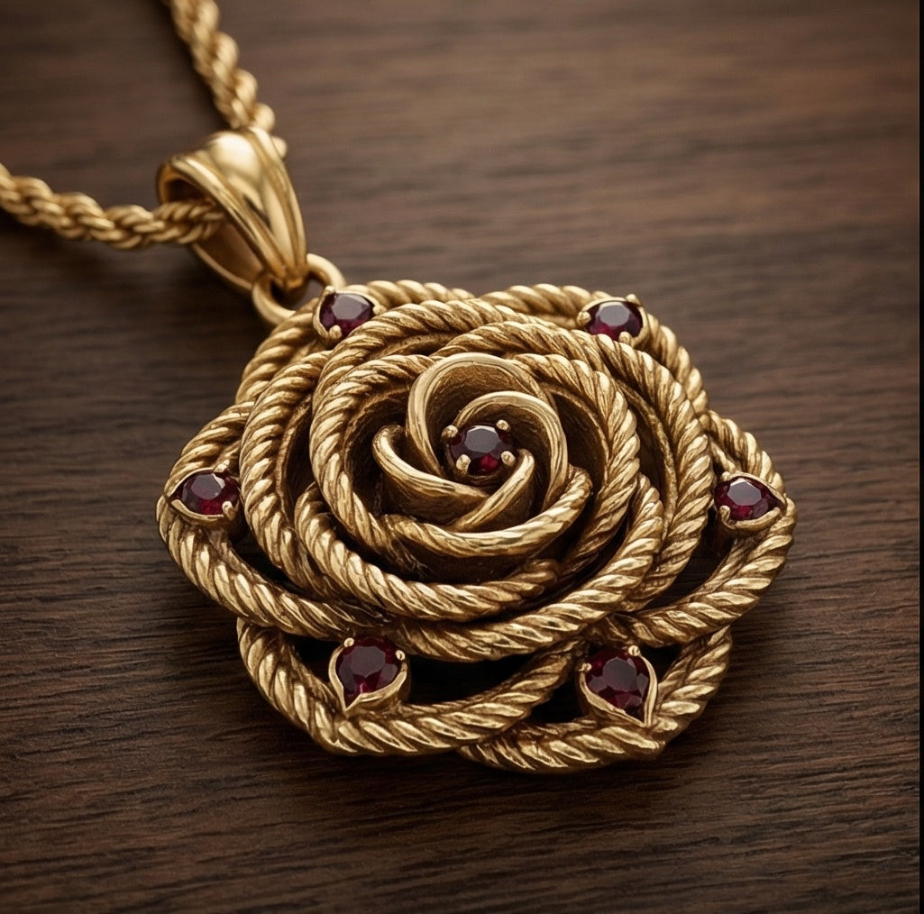 THE HARMONIOUS CAPTAIN | "oCEAn" Covenant Petal Woven Rose Necklace