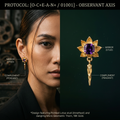 Botanical Axis #23 [01001] The Observant Core | Dual-Dangle Earrings