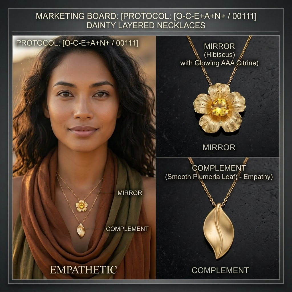 Botanical Axis #25 [00111] Vibrant Nurturer | Dual Necklace Set