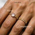Meridian Axis #26 [00110] Social Vertex | Rose Quartz & Citrine Stacking Ring