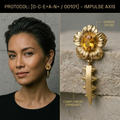 Botanical Axis #27 [00101] Structured Impulse | Dual-Dangle Earrings