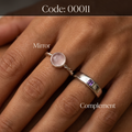 Meridian Axis #29 [00011] Flexible Latitude | Rose Quartz & Amethyst Stacking Ring