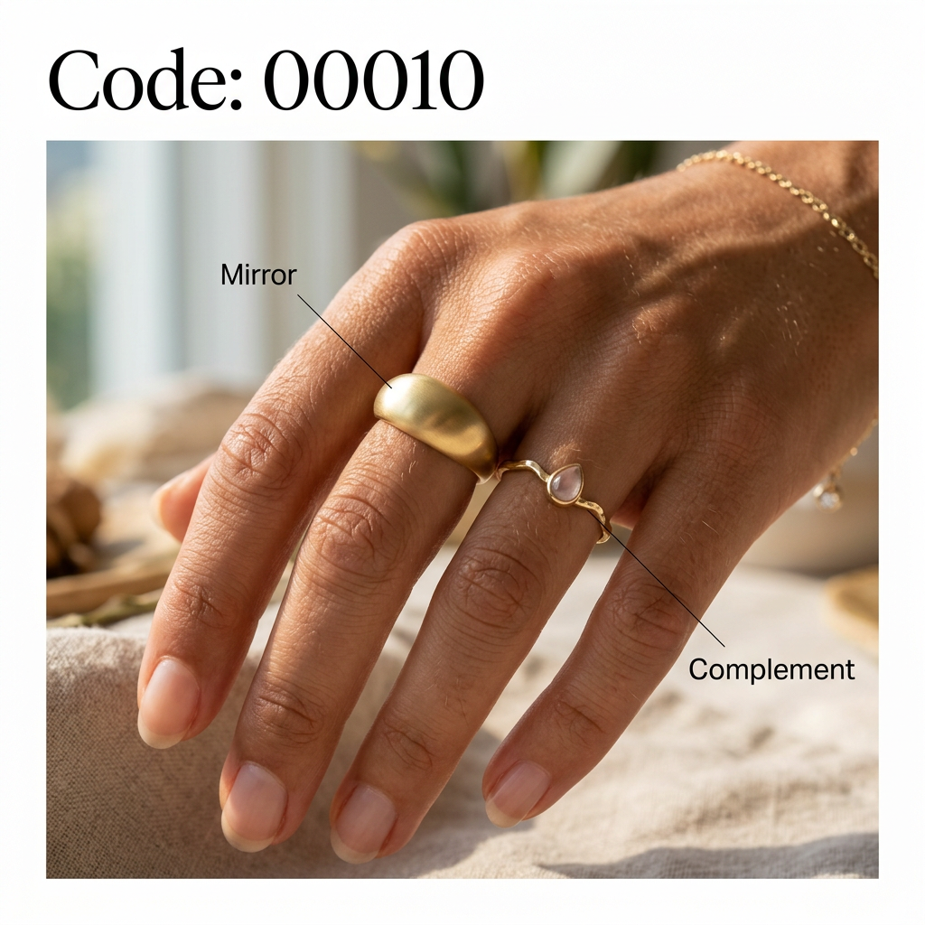 Meridian Axis #30 [00010] Humble Monolith | Matte Gold & Rose Quartz Stacking Ring
