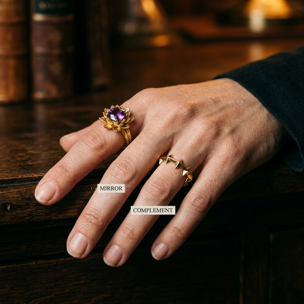 Botanical Axis #31 [00001] Private Lotus | Amethyst Ring