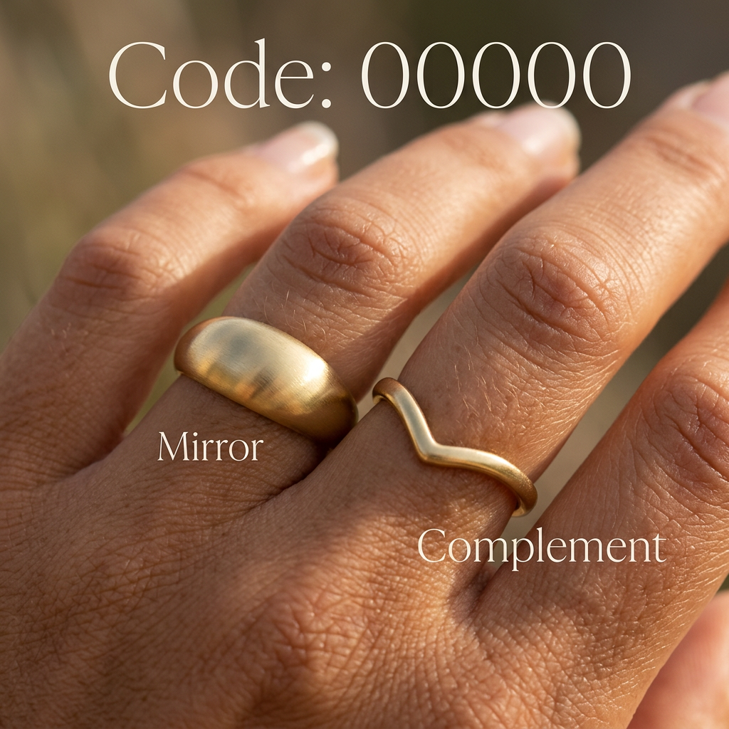 Meridian Axis #32 [00000] The Origin Point | Minimalist Matte Gold Stacking Ring