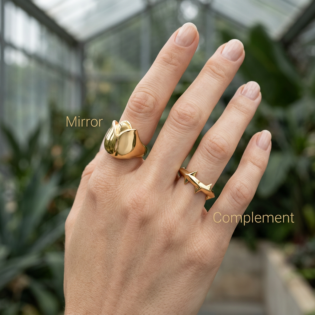 Botanical Axis #32 [00000] Origin Bud | Minimalist Gold Ring