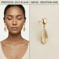 Botanical Axis #32 [00000] Absolute Origin | Dual-Dangle Earrings