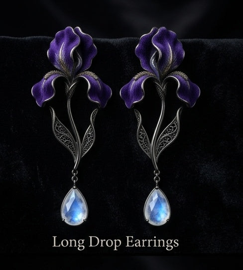 THE INTROSPECTIVE MUSE | "OCeAN" Deep Resonance Iris Drop Earrings