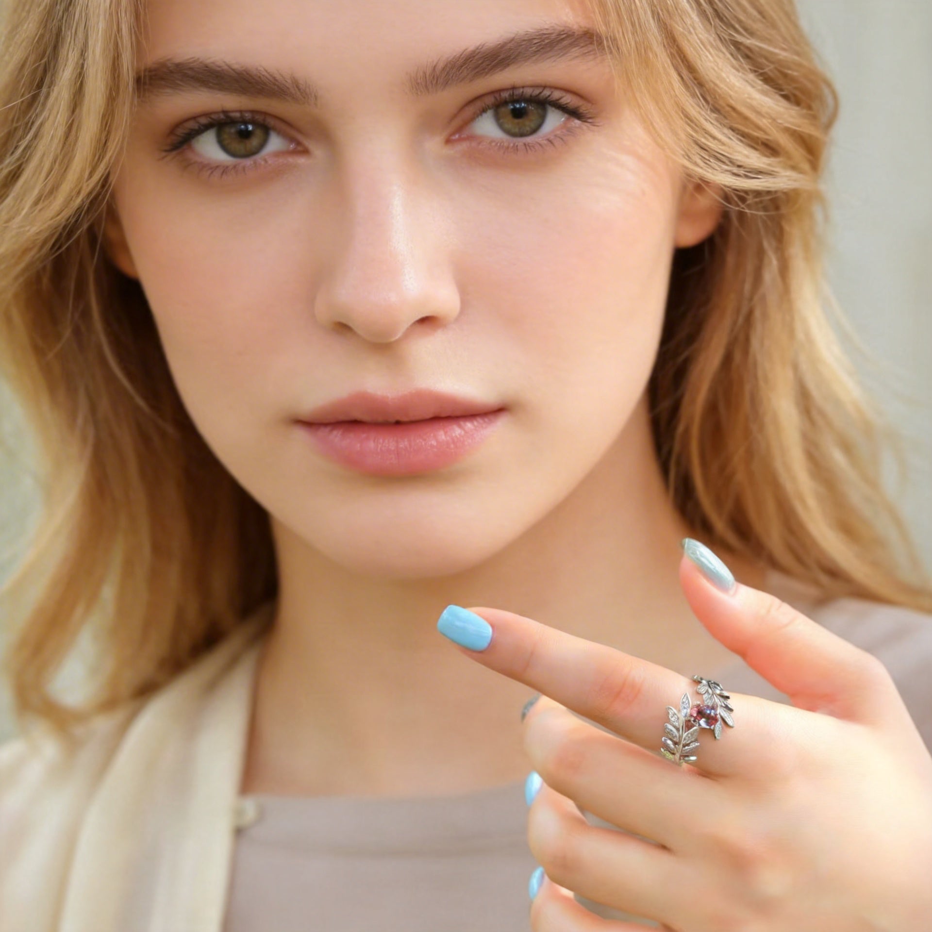 THE INTROSPECTIVE MUSE | "OCeAN" Shifting Aura Alexandrite Leaf Ring