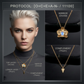 Botanical Axis #04 [11100] Strategic Throne | Dual Necklace Set