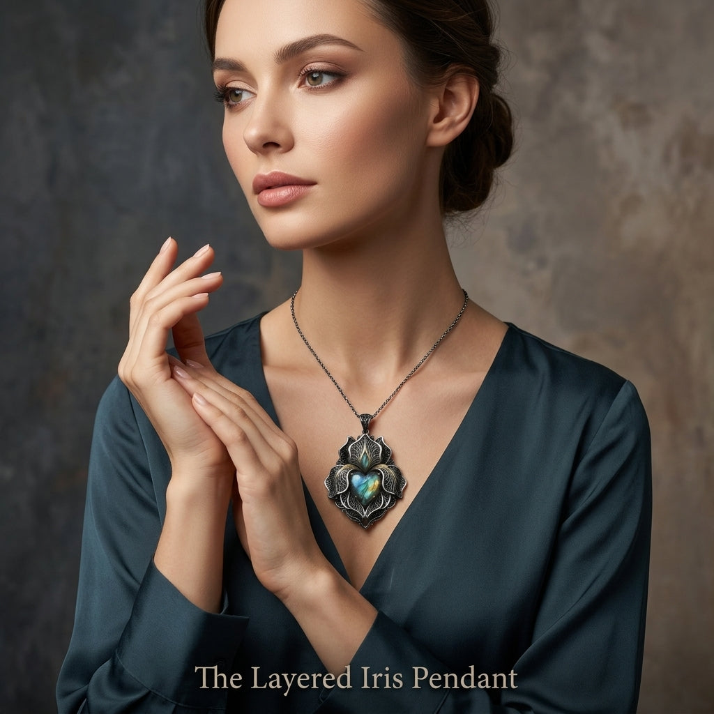 THE INTROSPECTIVE MUSE | "OCeAN" Introspective Veil Iris Necklace