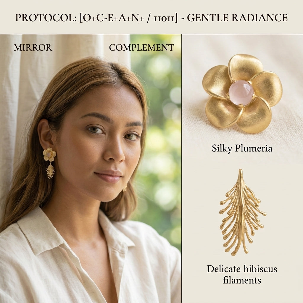 Botanical Axis #05 [11011] Healing Spirit | Dual-Dangle Earrings
