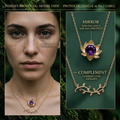 Botanical Axis #07 [11001] Deep Echo | Dual Necklace Set