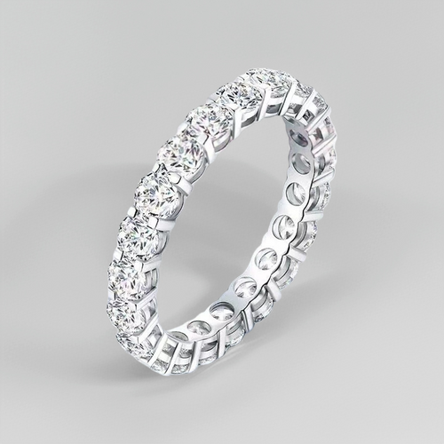 A 2-carat Pt950 platinum lab-grown diamond ring, a perfect gift for your wife or girlfriend