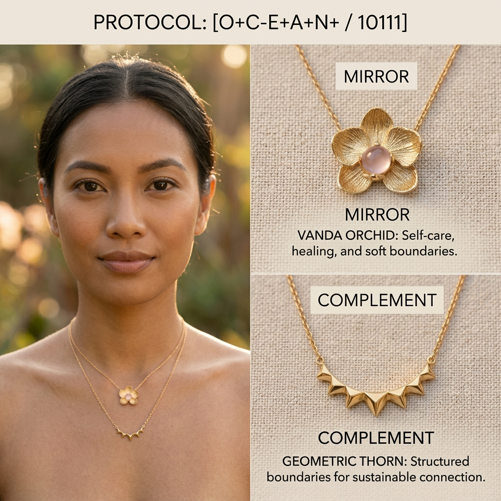 Botanical Axis #09 [10111] Healing Flare | Dual Necklace Set