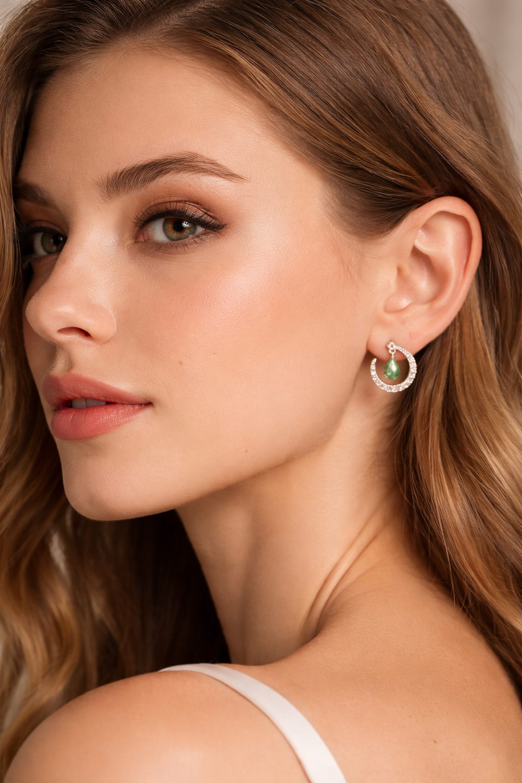 THE ETHEREAL VISIONARY | "OceAn" Celestial Forest Moss Agate Earrings