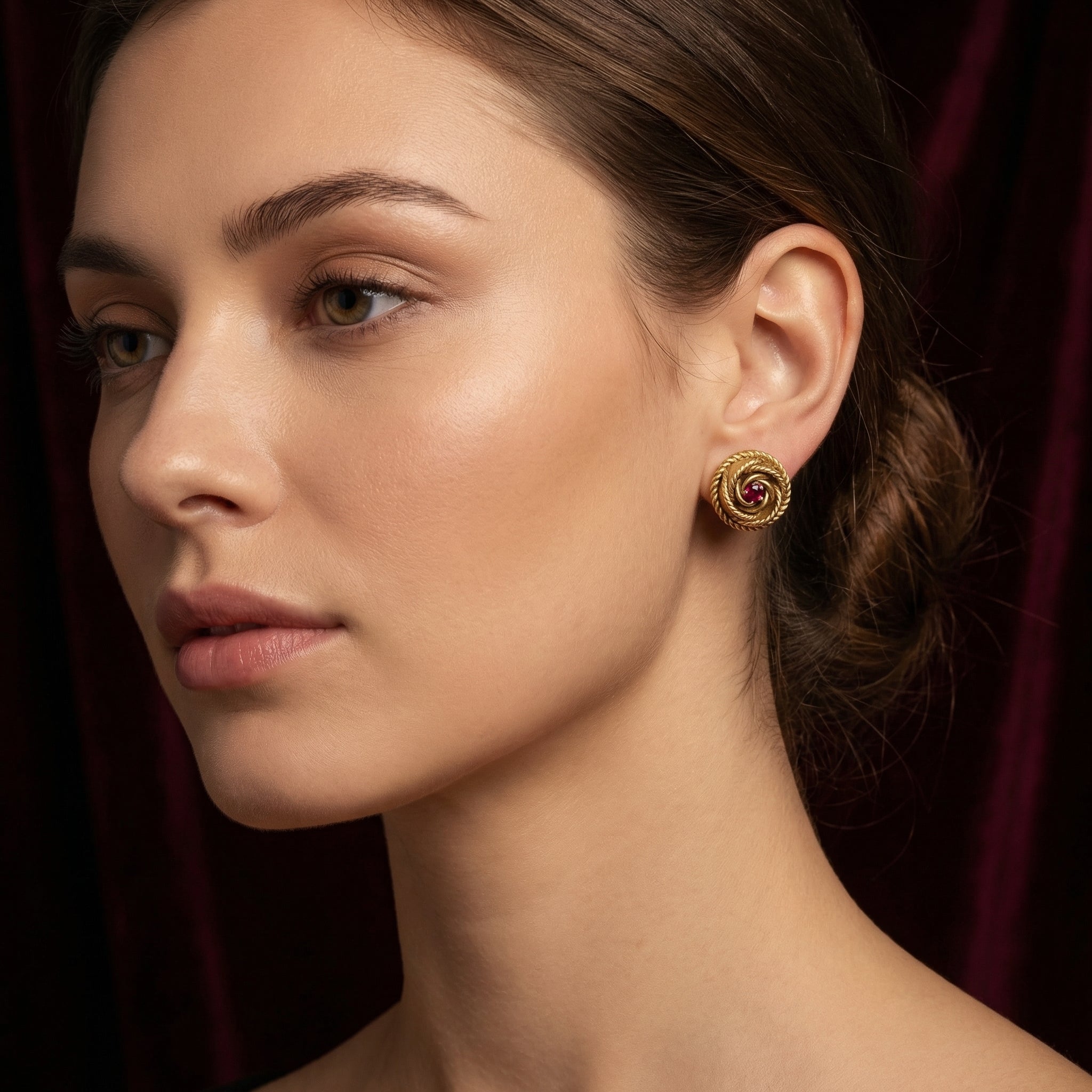 THE HARMONIOUS CAPTAIN | "oCEAn" Beacon Bud Braided Rose Studs