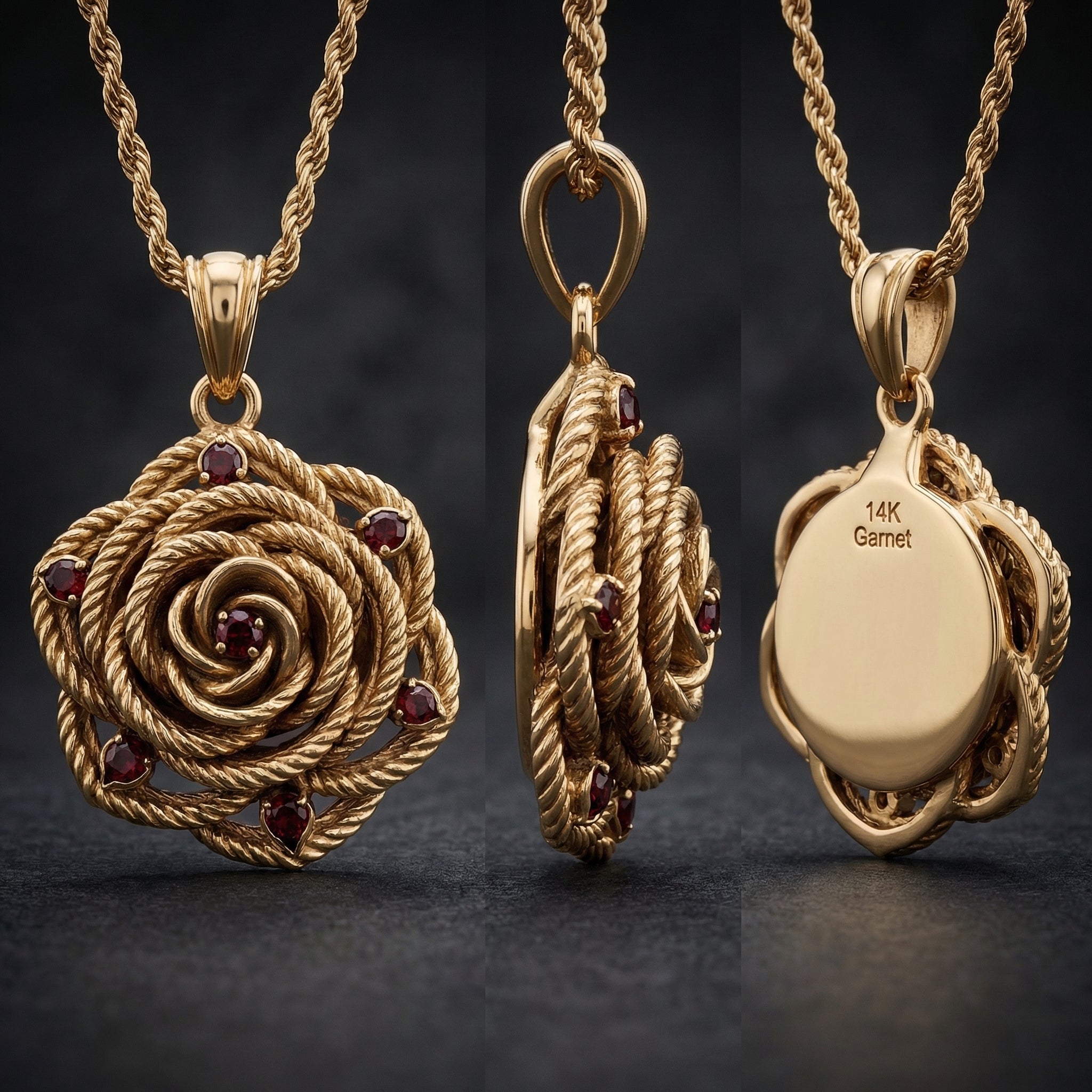 THE HARMONIOUS CAPTAIN | "oCEAn" Covenant Petal Woven Rose Necklace