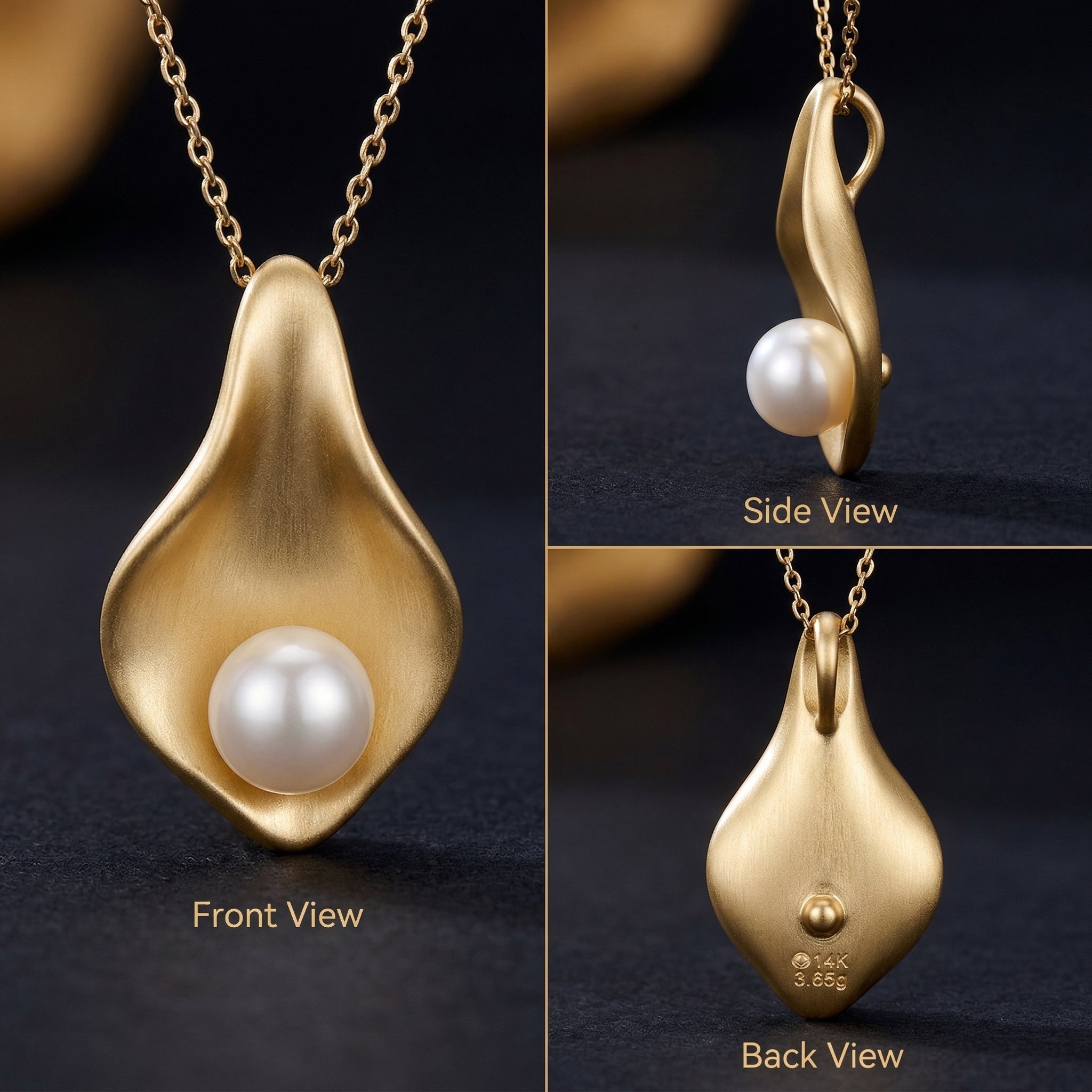 THE SILENT PILLAR | "oCeAn" Silent Anchor Magnolia Petal Necklace