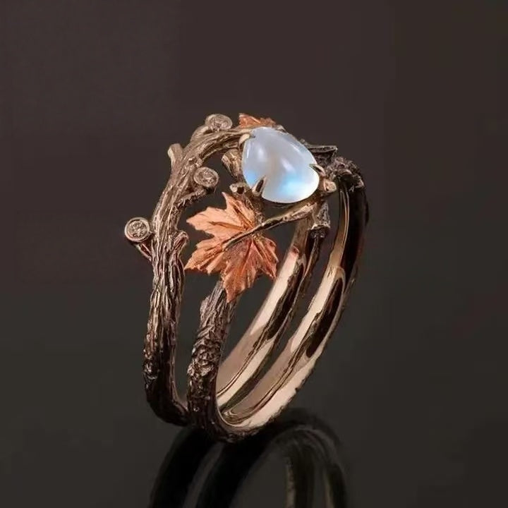 THE ETHEREAL VISIONARY | "OceAn" Secret Garden Moonstone Ring