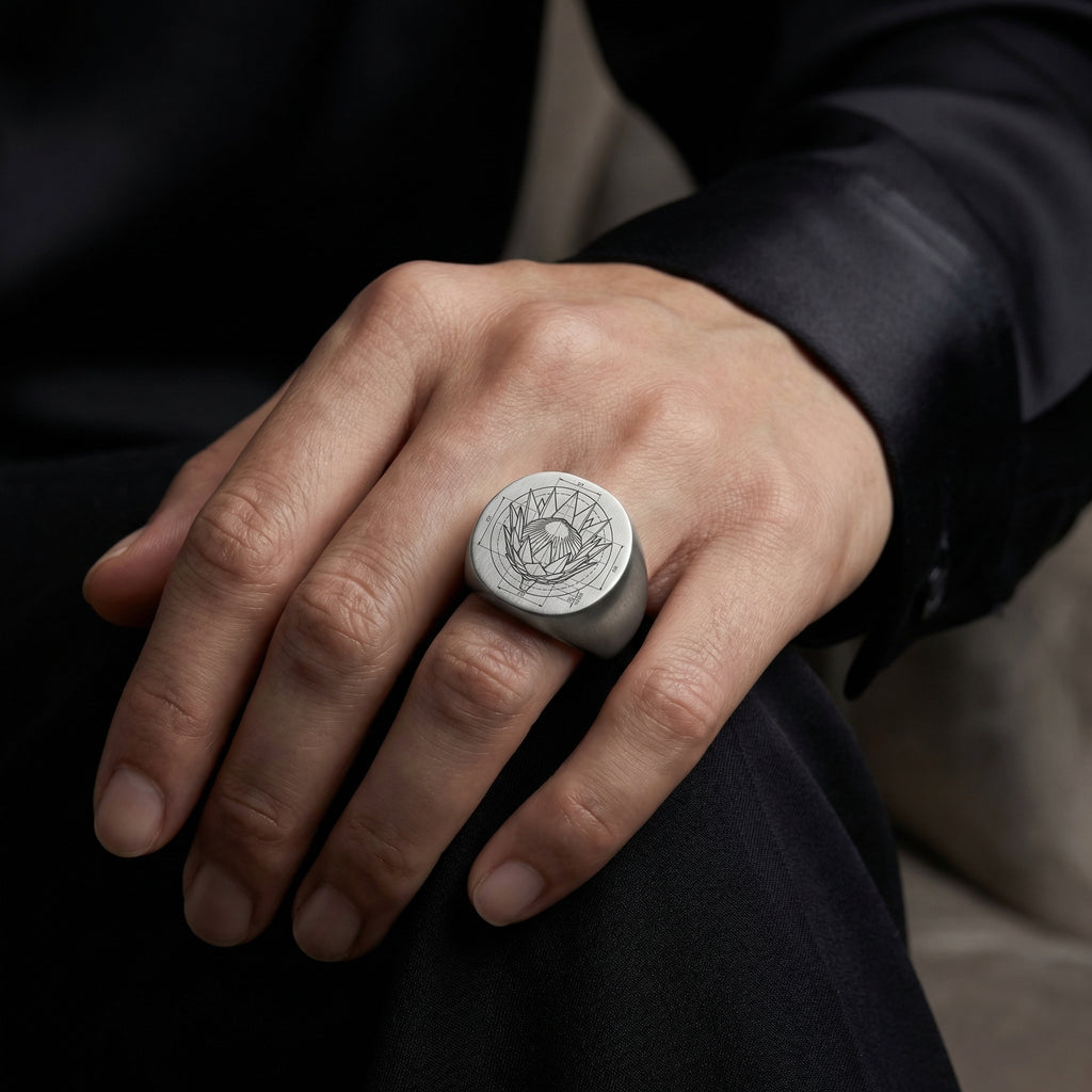 THE STRATEGY ARCHITECT | "OCean" Blueprint Bloom Protea Ring