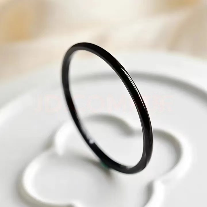 THE STRATEGY ARCHITECT | "OCean" Ink-Black Logic Bangle Set